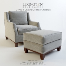 Conrad Chair&Conrad Ottoman