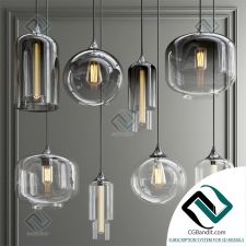 Подвесной светильник Hanging lamp Staggered & Clear Glass