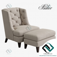 Кресло Armchair BAKER Moderne Wing Chair