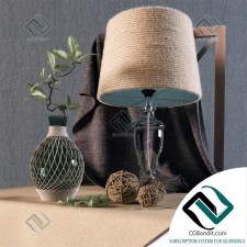 Декоративный набор Decor set with lamp vase and balls