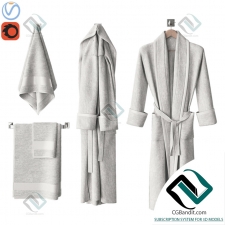 Декор для санузла White Bathrobe and Towels