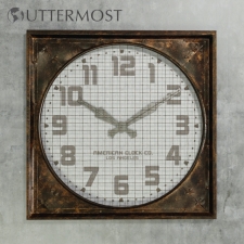 Warehouse Clock w/ Grill by Uttermost