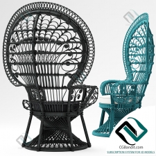 Кресло Armchair Black Peacock Chair
