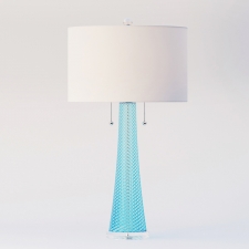 Possini Euro Miriam Blue Glass Table Lamp