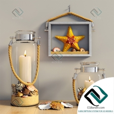 Декоративный набор Decor set with shells and candles