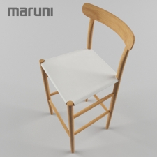 Bar Stool Mid (Mesh seat) / Lightwood - MARUNI