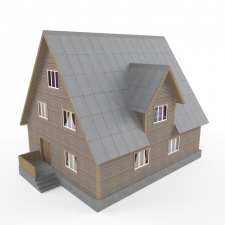 Двухэтажный деревянный дом