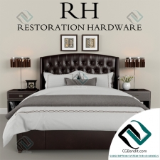 Кровать Bed Restoration Hardware Warner Leather