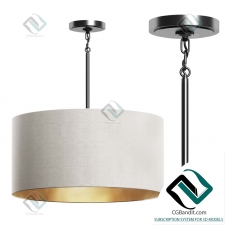 Подвесной светильник RH CICERO ROUND SHADE PENDANT WHITE LINEN