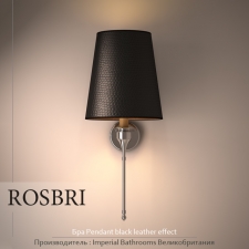 Rosbri Бра Pendant black leather effect