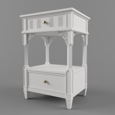 Charleston Regency-Palmetto Telephone Table in Ropemaker's White