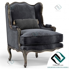 Кресло armchair Louis XV Bergere Wing