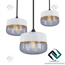 Подвесной светильник Hanging lamp Hanglamp zwart glas White II