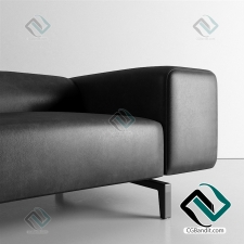 Sofa black leather