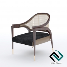 Стул Modern Bentley Chair in Rosewood and Woven Cane