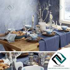 посуда Festive table setting 02
