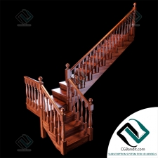лестница из дерева classic wood staircase 11