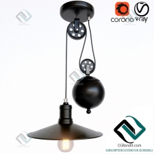 Подвесной светильник Black counterbalance lamp