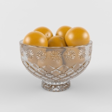 Crystal bowl with oranges