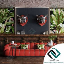 Диван Sofa Furniture unit for a cafe, restaurant