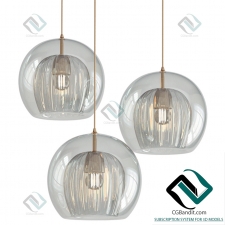 Подвесной светильник Hanging lamp Marc Wood Studio Pleated Crystal