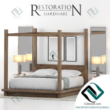 Кровать Bed RH RECLAIMED RUSSIAN OAK CANOPY