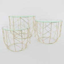 кофейные столики Wire Grid Brass