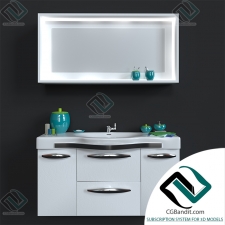 Washbasin with mirror