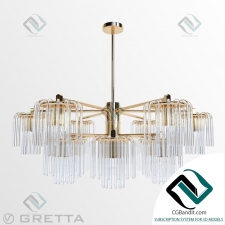 Подвесной светильник Gretta 12-LIGHT Sputnik modern linear chandelier