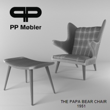 The papa bear chair + ottoman