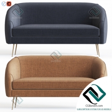 Диван Sofa Stella Mid-Century Loveseat Westelm