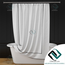 Декор для санузла bath, shower curtain, rail