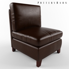 Pottery Barn - Cameron Leather Armless Chair