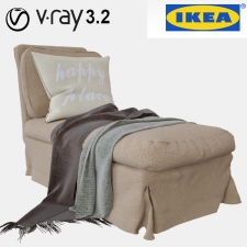 Ikea Ektorp (Chaise Lounge No Armrest)