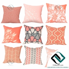 Подушки Pillows Decorative coral and pink