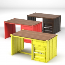 container desk 3 color