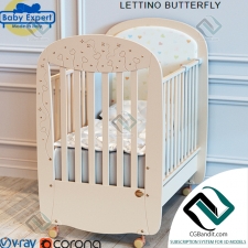 Детская кровать Children's bed Lettino Butterfly Baby Expert