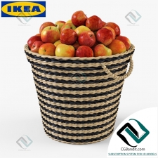Еда Meal Basket of apples