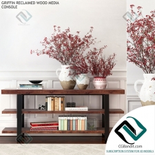 Декоративный набор Pottery barn GRIFFIN RECLAIMED WOOD MEDIA CONSOLE