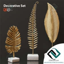 Декоративный набор Золотые листья Decor set of golden leaves