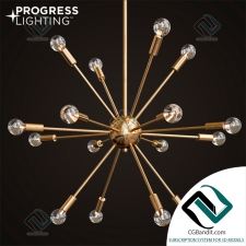 Подвесной светильник Progress Lighting Ion Collection 16-light Brushed Bronze Chandelier