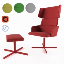 Красное офисное кресло