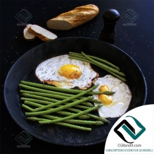 Еда Meal Egg with asparagus