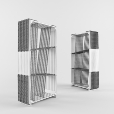 Cross-ropes shelf by Kata Monus & Tamas Bozsik