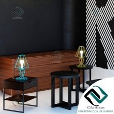 Набор мебели Furniture set Lamp table chest of drawers