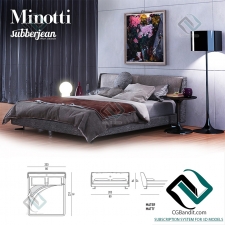 Кровать Bed Minotti Spencer