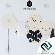 Часы Clock ULE marmolada design