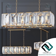 Подвесной светильник Hanging lamp Harlow Crystal SQUARE Gold