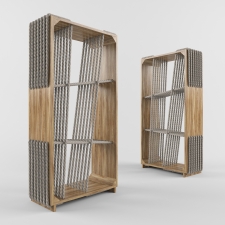 Cross-ropes shelf by Kata Monus & Tamas Bozsik