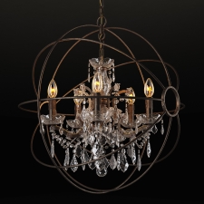 GRAMERCY HOME - IRON ORB CHANDELIER CH014-5-LRR